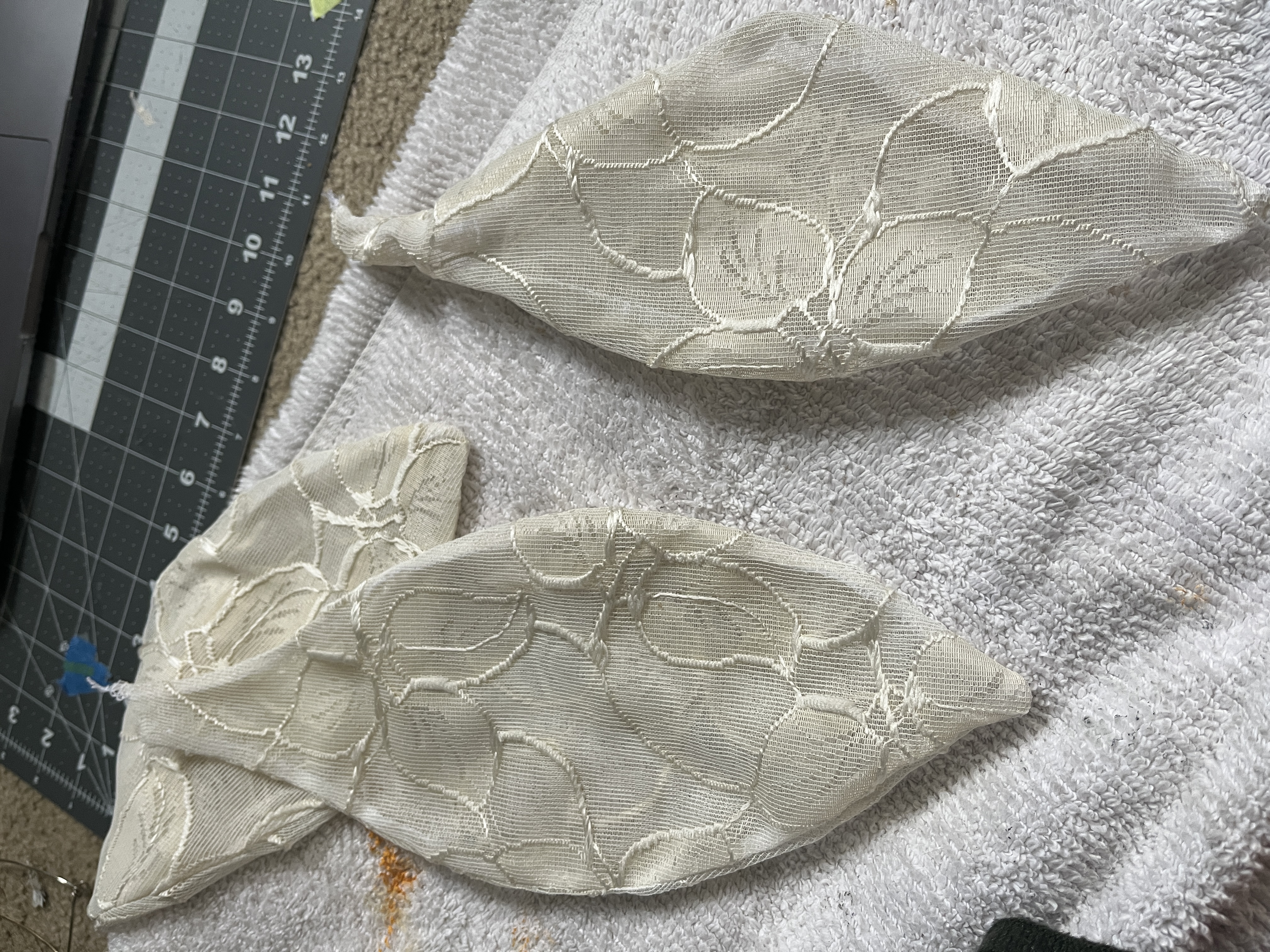 Sewing fabric over wire armature